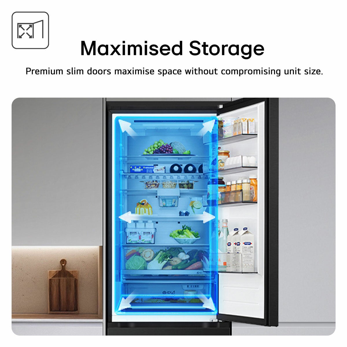 LG Fit & Max, GBBSJ10DEP Fridge Freezer, D Rated in Black LG Fit & Max, GBBSJ10DEP Fridge Freezer, D Rated in Black