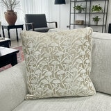 Malini Cassia Taupe Velvet Feather Fill Cushion, 50 x 50 cm