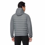 32 Degrees Men's Mixed Media Hooded Jacket in Grey