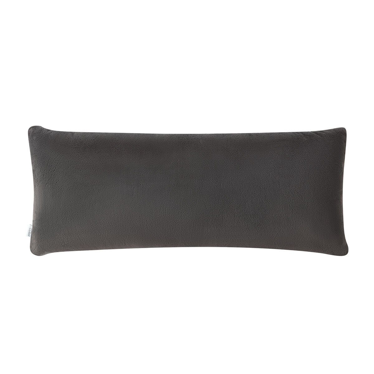 Casual Living Faux Fur Body Pillow in Dark Grey, 50 x 121 cm