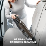 Lifetstyle image showing grab and go cordless cleaning Lifetstyle image showing grab and go cordless cleaning