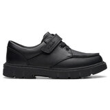 Clarks Kids Lorcam Edge Black Leather Shoes Clarks Kids Lorcam Edge Black Leather Shoes