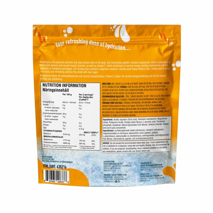 Organika Electrolytes Orange Creamsicle, 45 Pack Organika Electrolytes Orange Creamsicle, 45 Pack