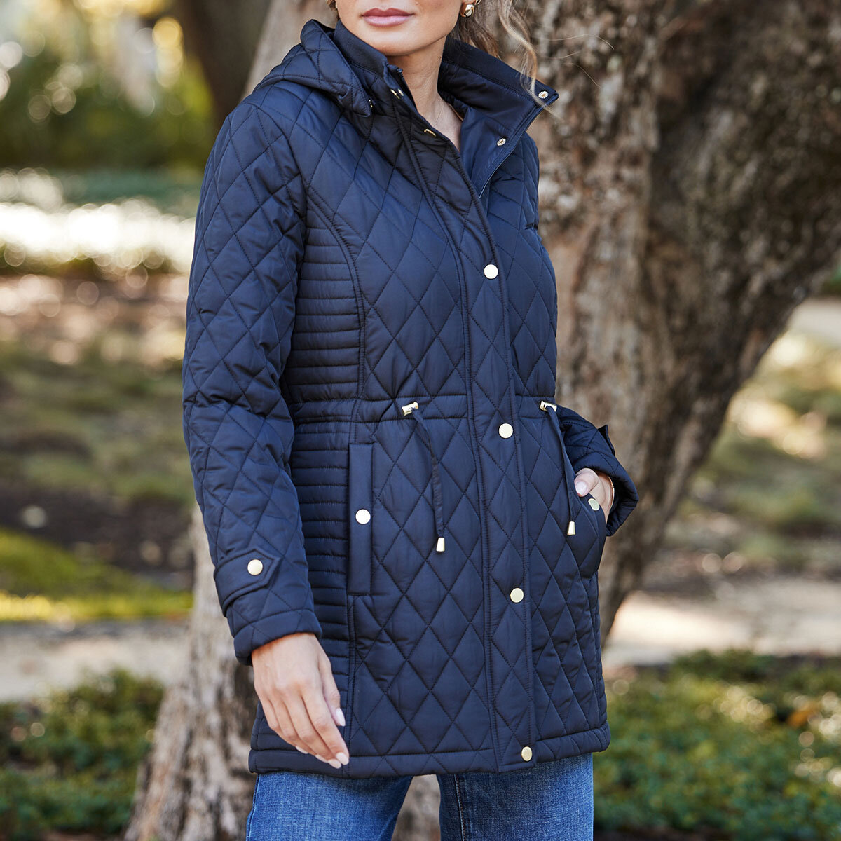 Weatherproof Women's Quilted Jacket in Navy