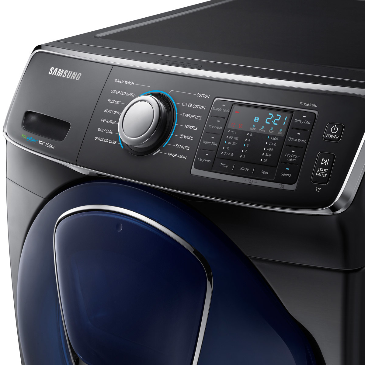 Samsung WF16J6500EV/EU, 16kg, 1200rpm Hardwired AddWash Washing Machine A++ Rated in Black
