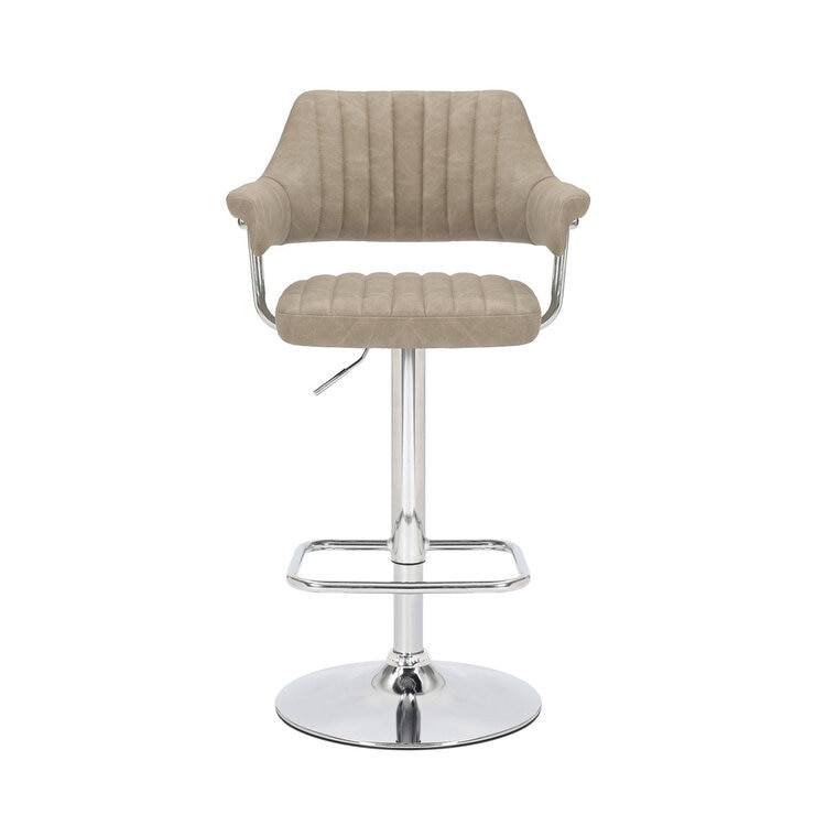 Cortez Mink Faux Leather Bar Stool, 2 Pack