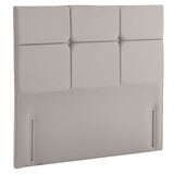 Cut out image of dove grey headboard alone on white background