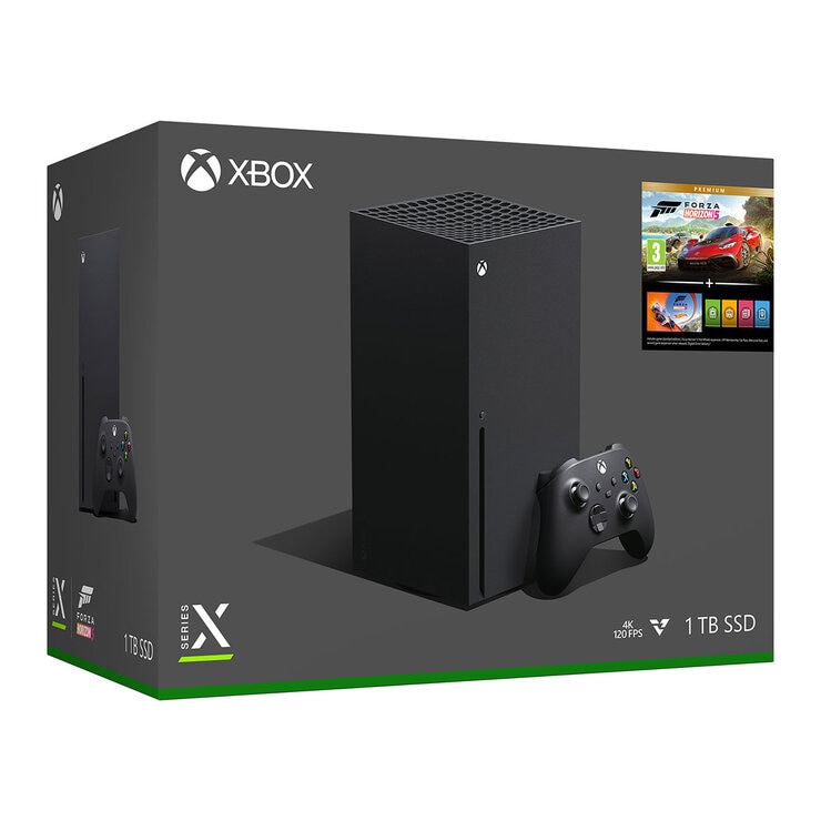 Xbox Series X and Forza games in a box