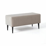 MOONAP Monroe Beige Fabric Footstool