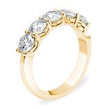 2ctw 5 Stone Ring, 18k Yellow Gold