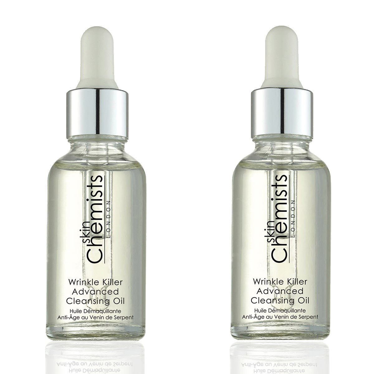 SkinChemists Wrinkle Killer Advanced Cleansing Oil, 2 x 30ml