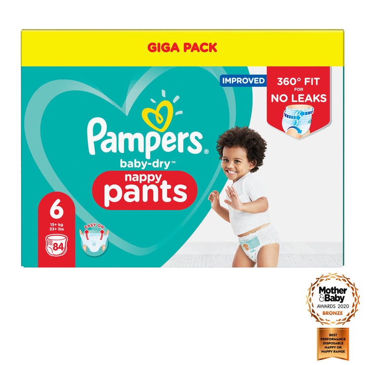 Pampers BabyDry Nappy Pants Size 6, 84 Pack Costco UK