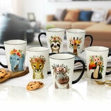 Signature Housewares Hipster Animal Mugs, 483ml, 6 Pack