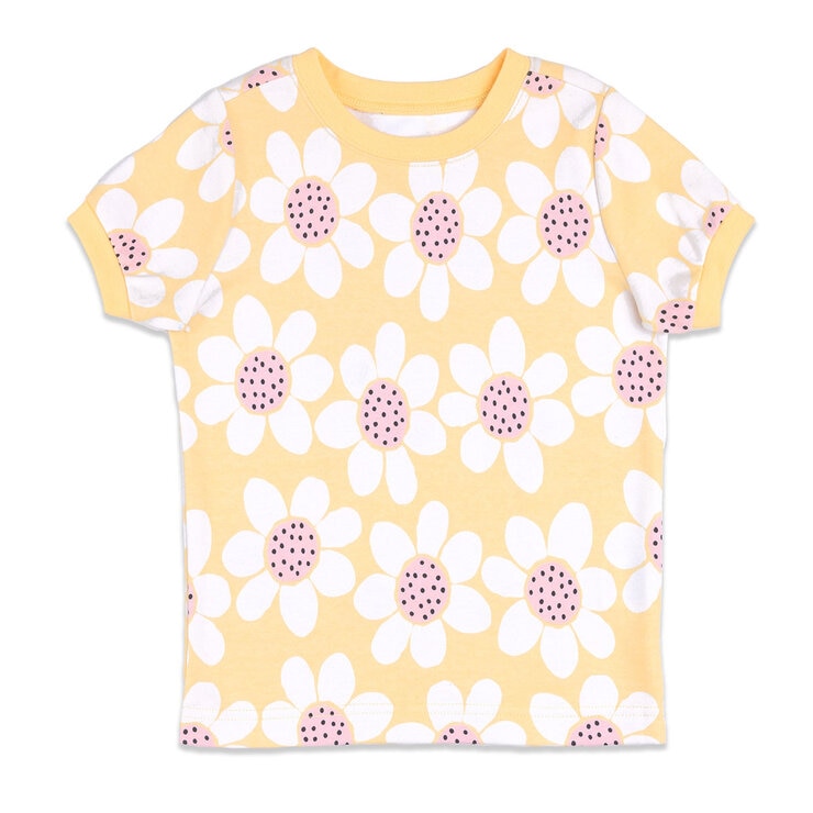 Pekkle Summer Pyjama 4 Piece Set in Daisy & Bees, 3 Years