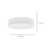 image of light with measurements