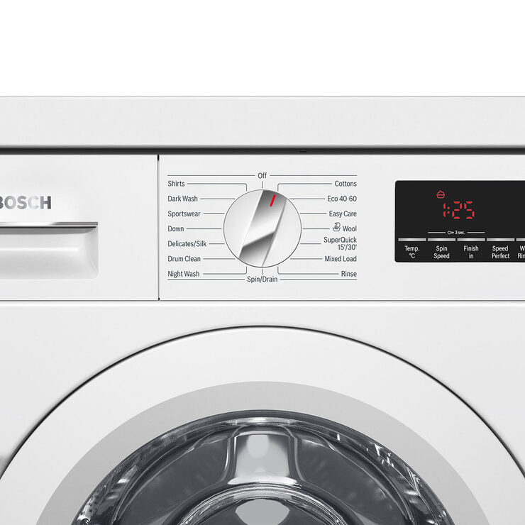 Bosch WIW28501GB, 8kg, 1400rpm, Integrated Washing Machine A+++ Rating