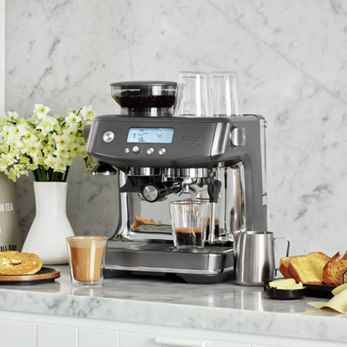 Sage Barista Pro Bean to Cup Coffee Machine in Black Stai