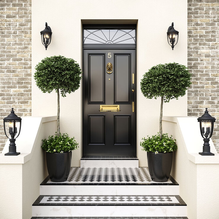 Feiss English Bridle 3 Light Exterior Pedestal Lantern Feiss English Bridle 3 Light Exterior Pedestal Lantern