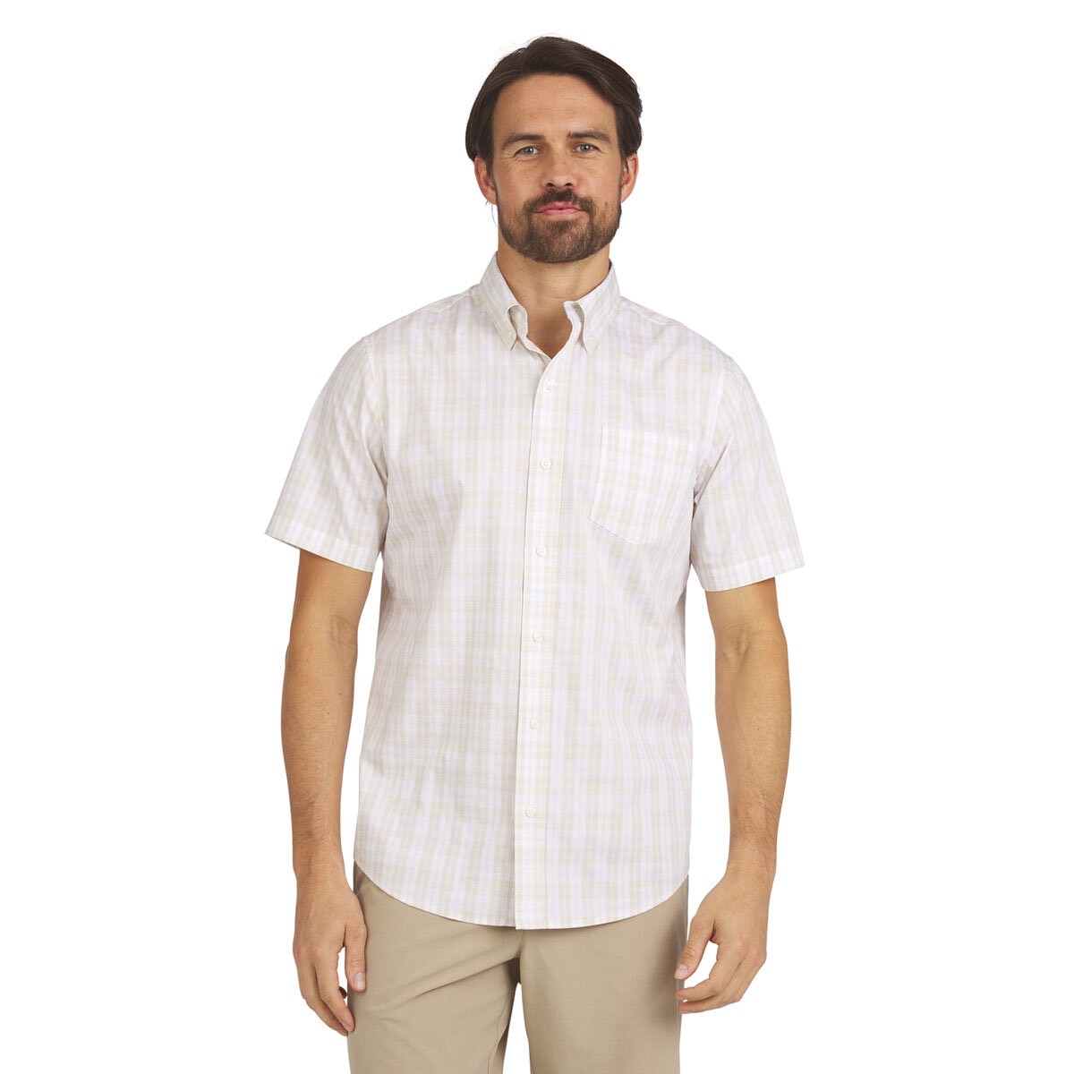 Chaps Men’s Easy Care Shirt in Khaki