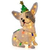 25 inch LED Dog Family With LED Lights- Set of 3