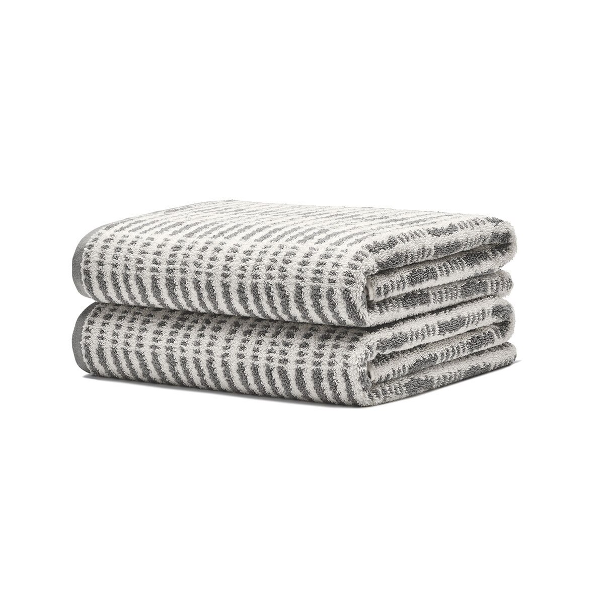 Loftex Loft Stripe Bath Towel in Grey, 76 x 147 cm