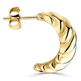 14ct Yellow Gold Double Hoop Link Earrings
