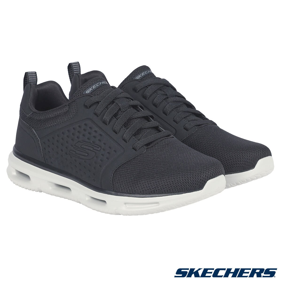 Skechers Men's Glide Lite Trainer in Black, Size 10