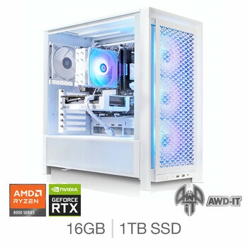AWD-IT, AMD Ryzen 5, 16GB RAM, 1TB SSD, NVIDIA GeForce RTX 5060, Gaming Desktop PC