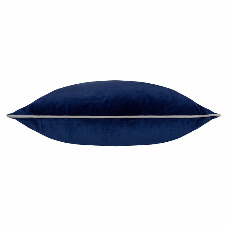 Furn Meridian Navy Velvet Feather Fill Cushion, 55 x 55 cm