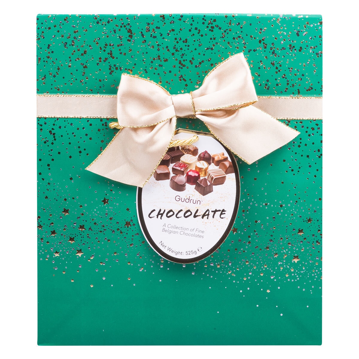 Gudrun Belgian Chocolates Box in Bag in Green, 525g Cos...