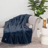 Berkshire Heated Throw Dual Plug in Navy