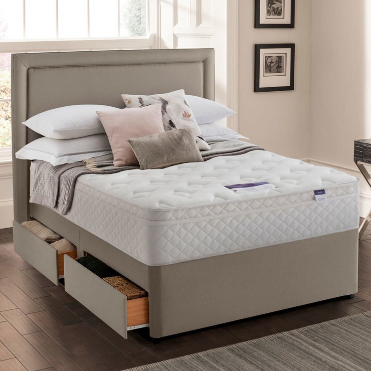 Silentnight Miracoil Memory Cushion Top Mattress Divan In