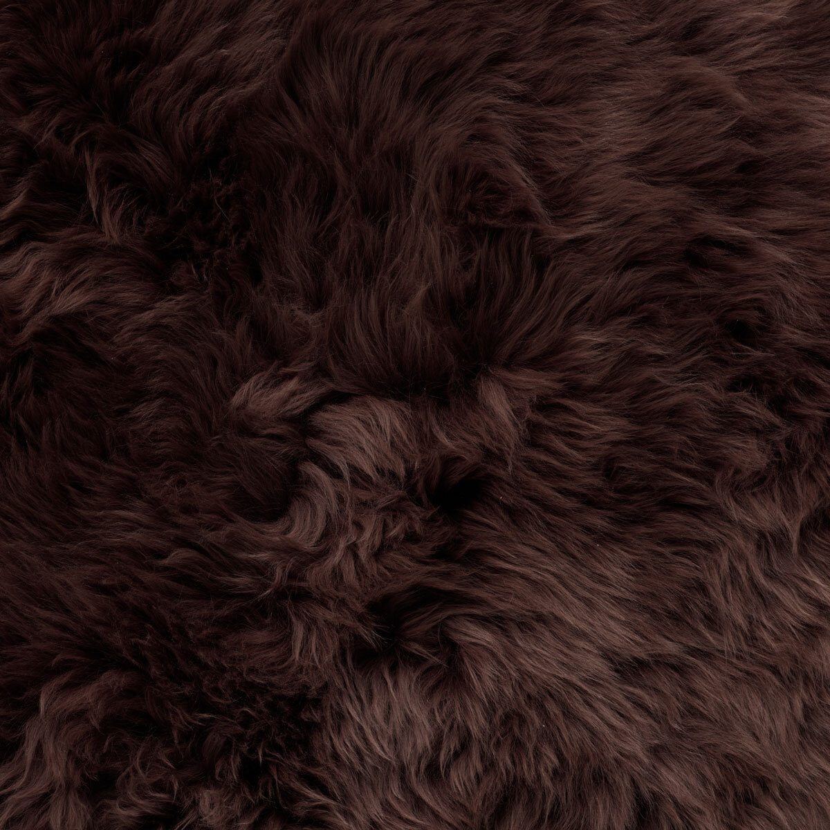 Bowron Long Wool Sheepskin Double Sided Cushion, 35 x 35cm in Brown