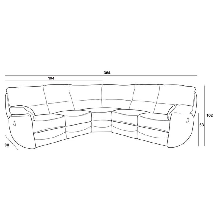 Minster Fabric Power Recliner Corner Sofa in Rich Beige Costco UK