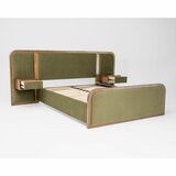 Travis Bed Green Velvet Bed Frame in 2 Sizes