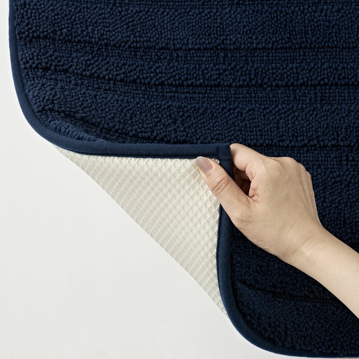 Evergrace Home Chenille Memory Foam Bath Mat in Blue, 61 x 91 cm