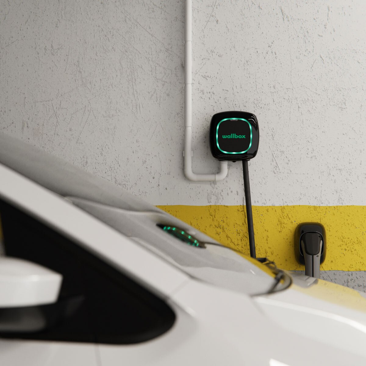 Wallbox Pulsar Plus Power 7.4kw EV Charger with Type 2 Cable (5m