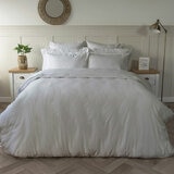 Belledorm 600 Thread Count Cotton Grey Duvet Cover Set in 3 Sizes