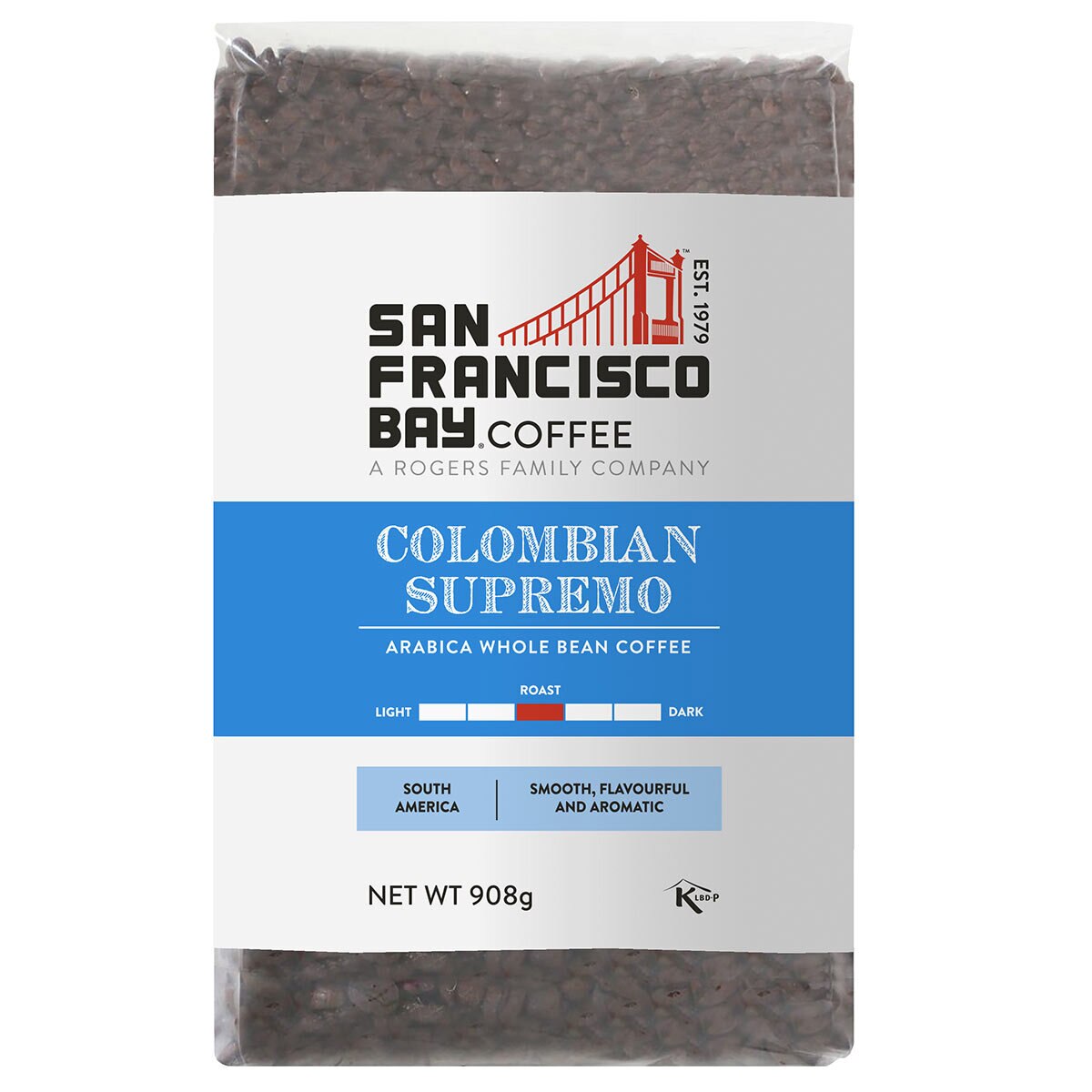 San Francisco Bay Colombian Supremo Whole Bean Coffee, 908g