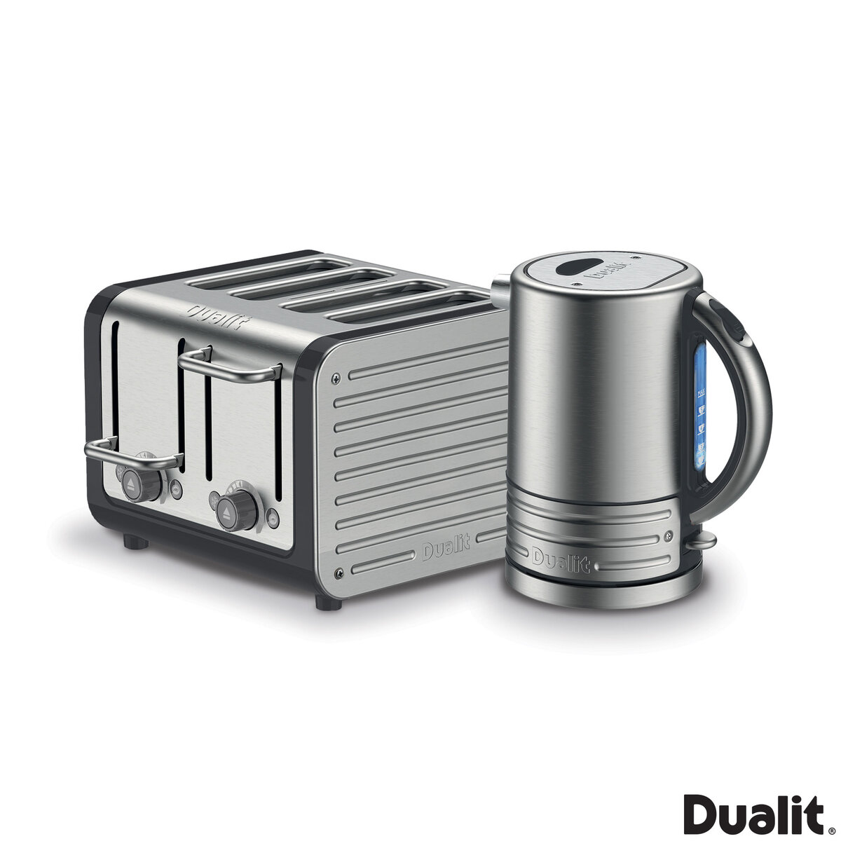 Dualit Architect 1.5L Kettle & 4 Slot Toaster Set in Midn...