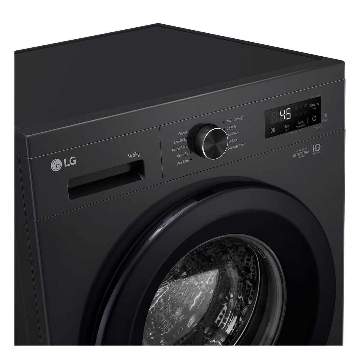 LG Series 2 W4X1095NNK, 9/5kg Washer Dryer, E Rated in Black