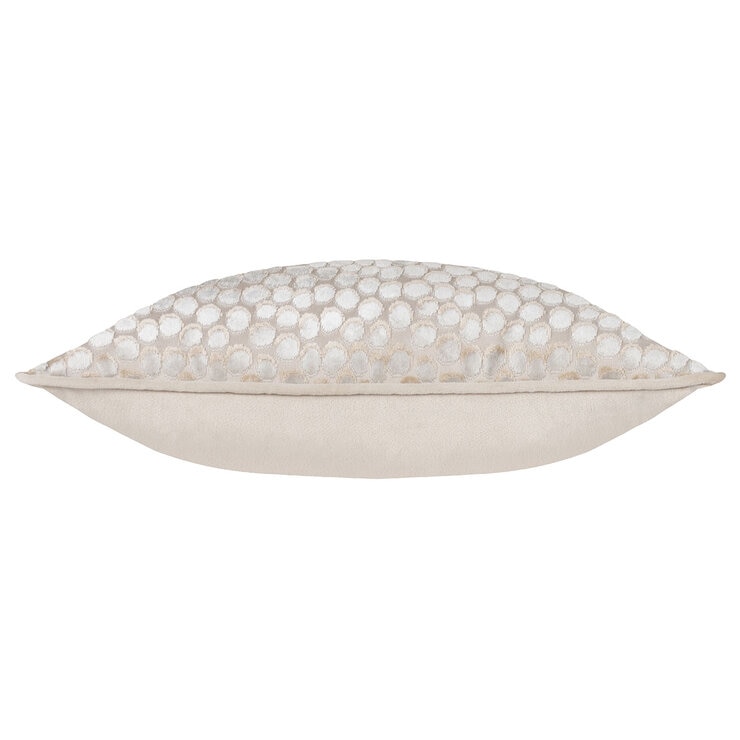 Furn Lanzo Velvet Feather Fill Cushion 2 Pack in Ivory, 45 x 45 cm