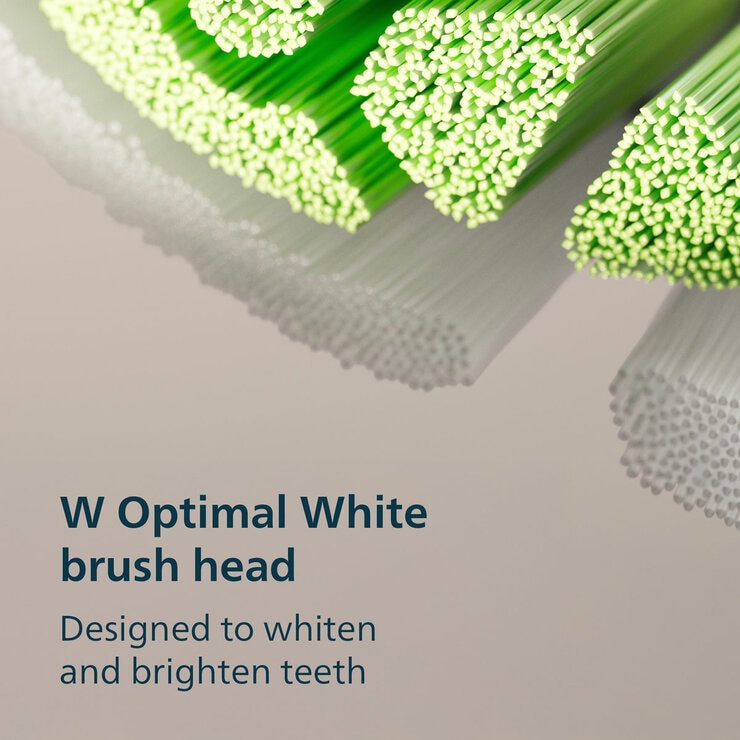 Lifestyle image of optimal white brush head