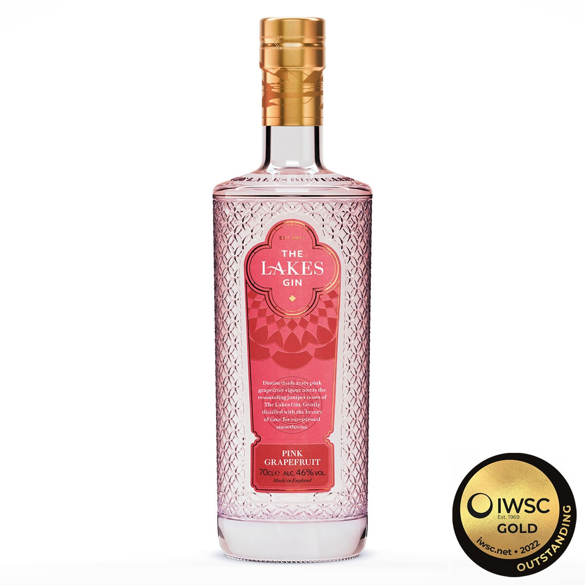 The Lakes Pink Grapefruit Gin, 70cl Costco UK
