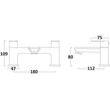 Tavistock Nation Deck Mounted Bath Tap