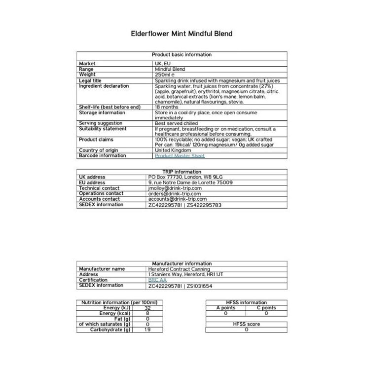 Nutritional Information