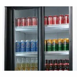Contender RUG048 783L Commercial Sliding Double Glass Door Fridge, F Rated in White