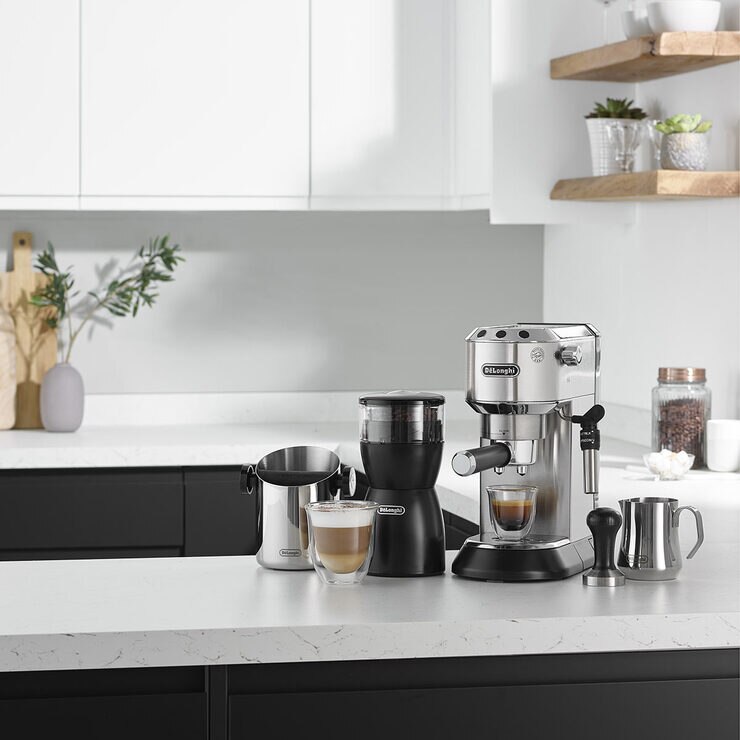 De'Longhi Dedica Coffee Machine Bundle Pack, Silver ECKG6840.M Costco UK