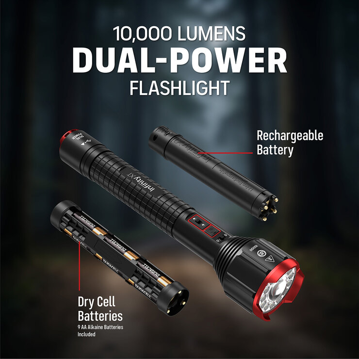 Infinity X1 Flashlight 10,000 Lumen Rechargeable Flashlight Infinity X1 Flashlight 10,000 Lumen Rechargeable Flashlight