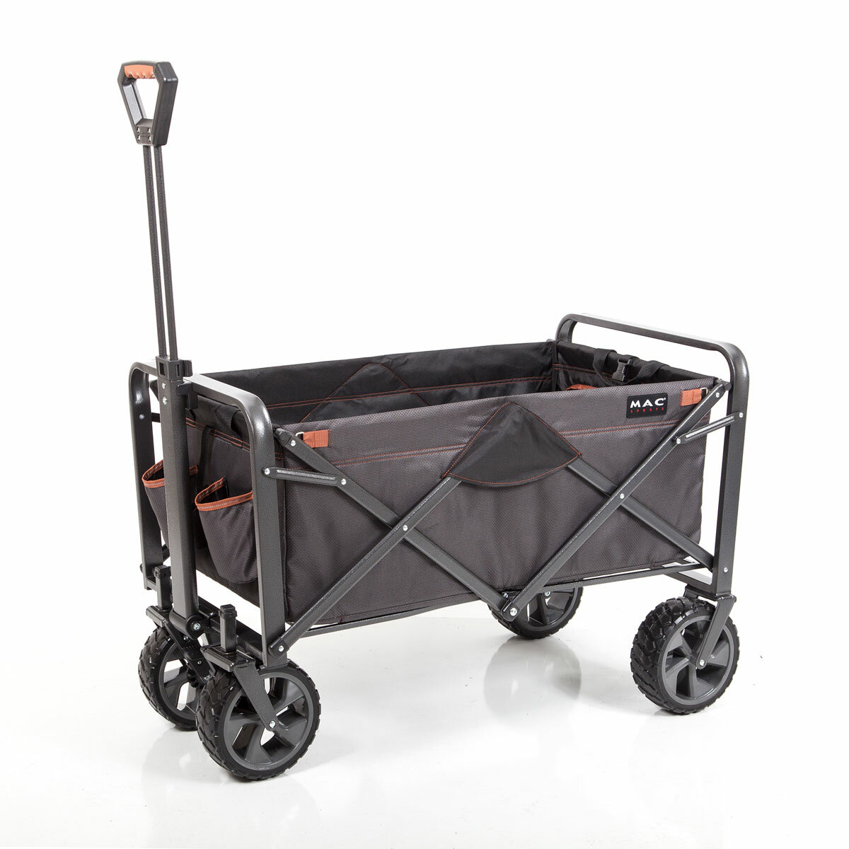 Mac Sports XL Steel Folding Wagon with Brakes